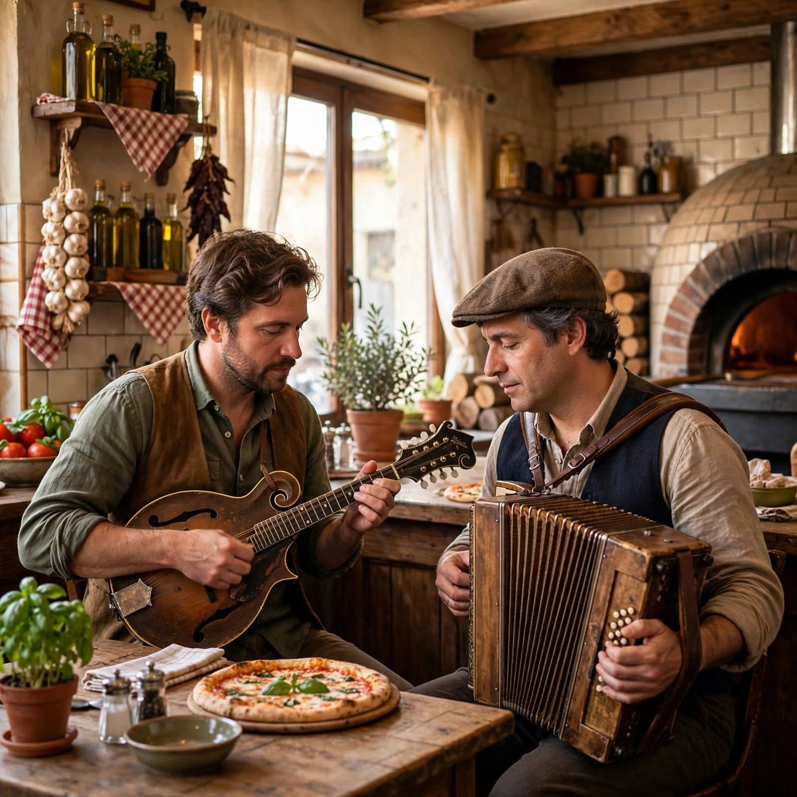 Italian Pizzeria Afternoon Mandolin and Accordion Folk
