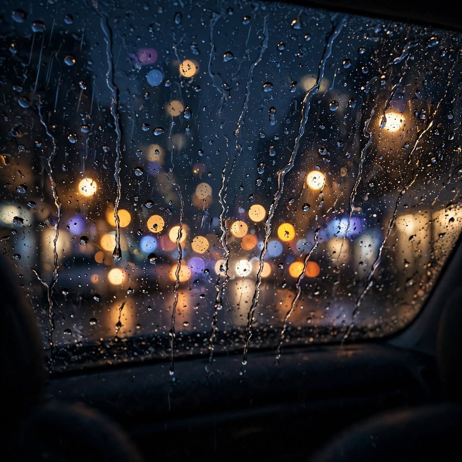 Rain on Car Windshield Ambiance Sound Effect
