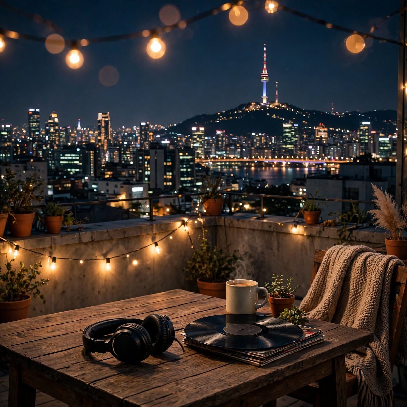 Seoul Rooftop Nights Korean Lo-Fi Hip-Hop Music