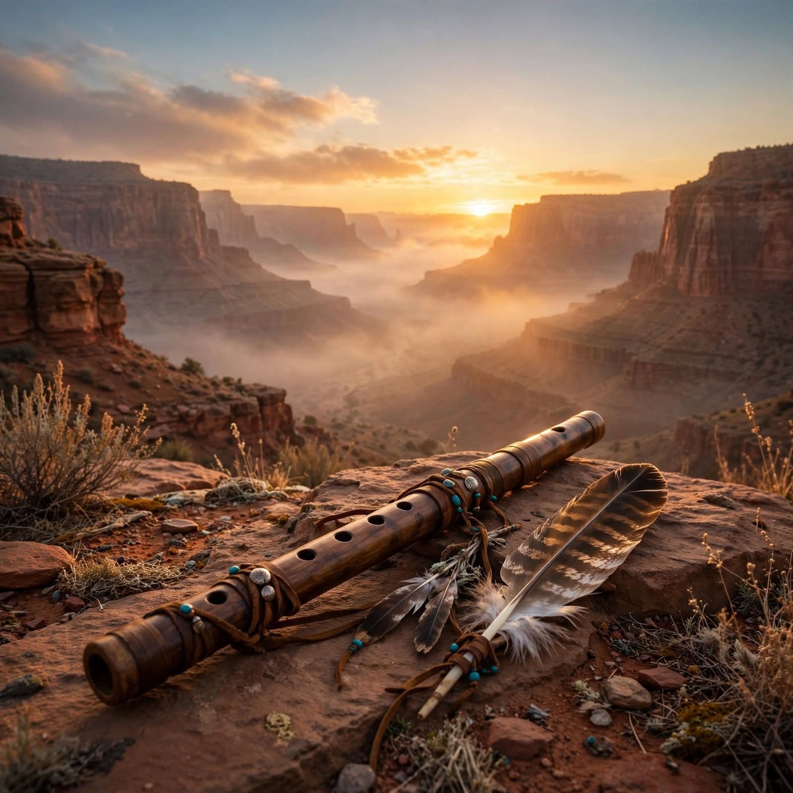 Native American Flute at Sunrise Sacred Music