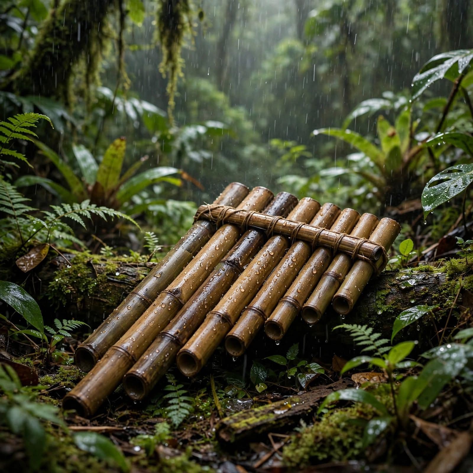 Panpipes in the Rainfall Amazon Ambient Music