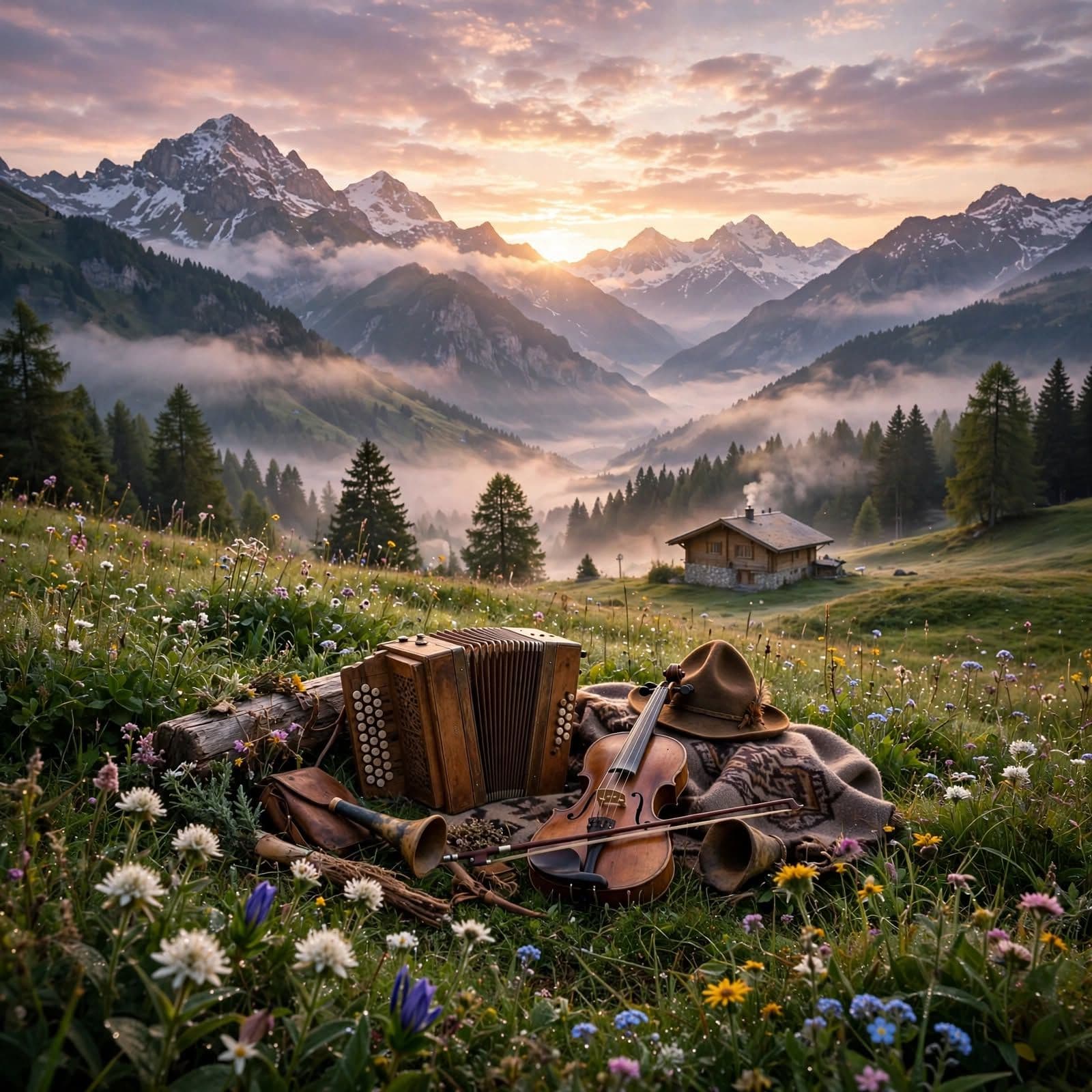 Swiss Alpine Morning Folk Music