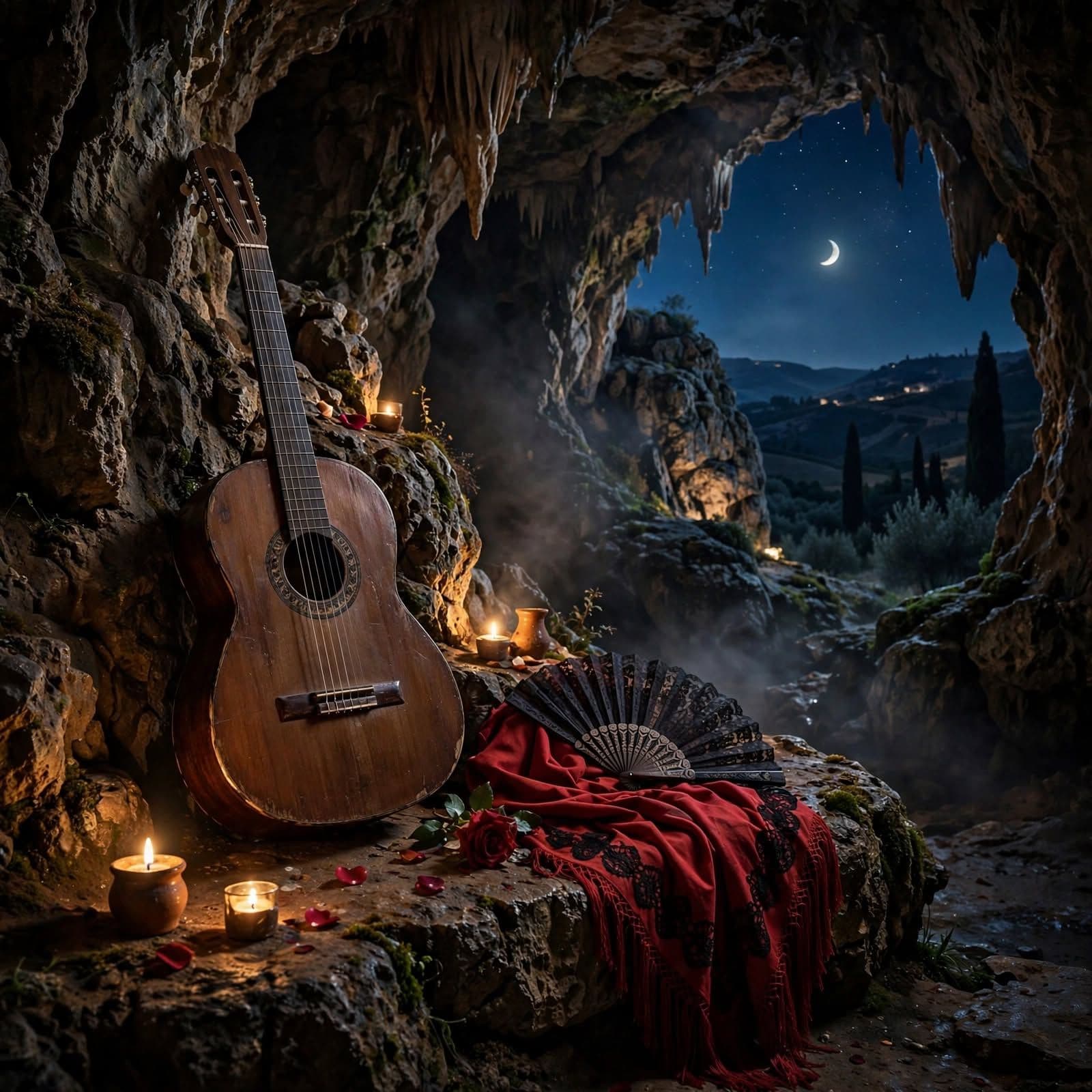 Flamenco Cave Night Deep Spanish Guitar
