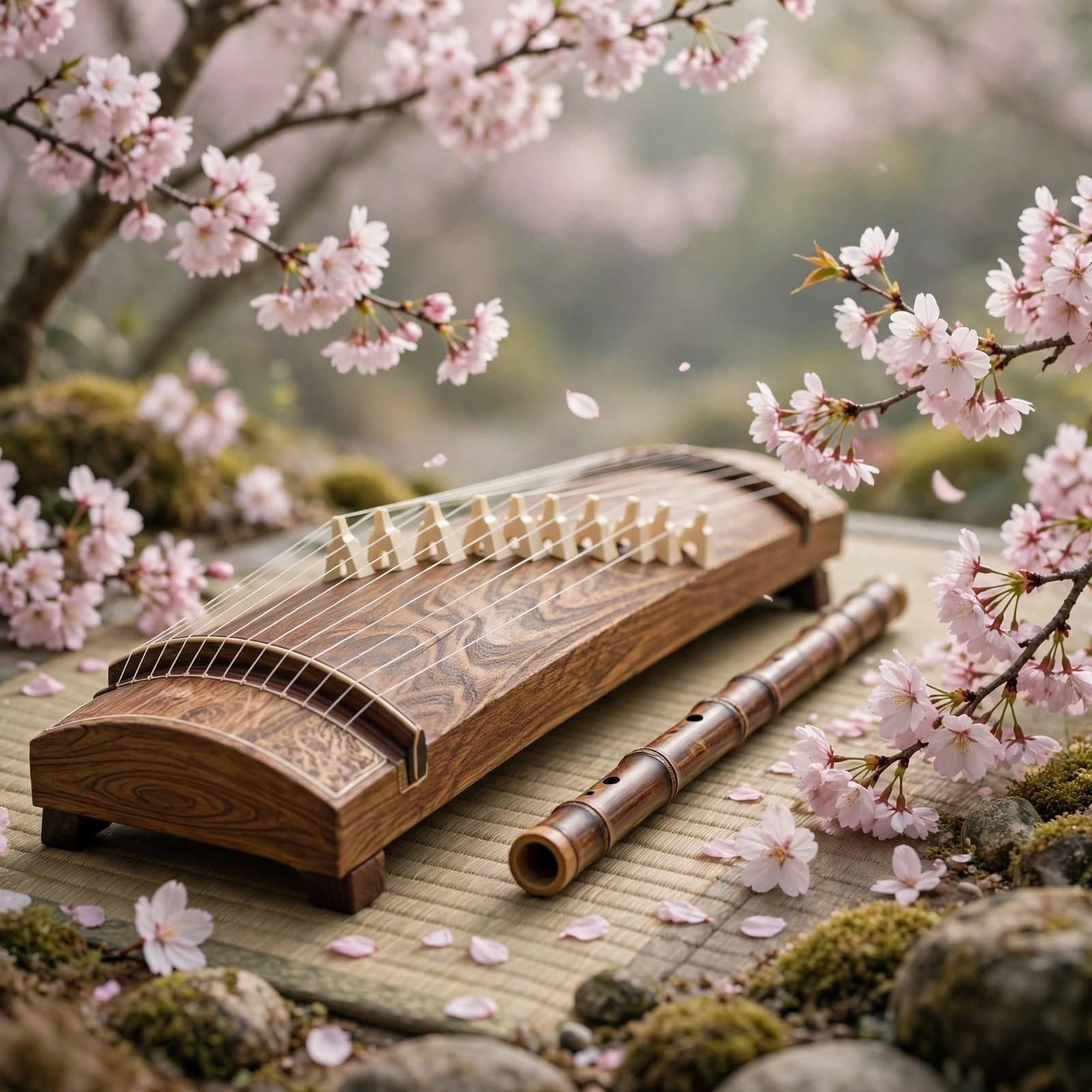 Japanese Cherry Blossom Peaceful Koto and Shakuhachi Audio
