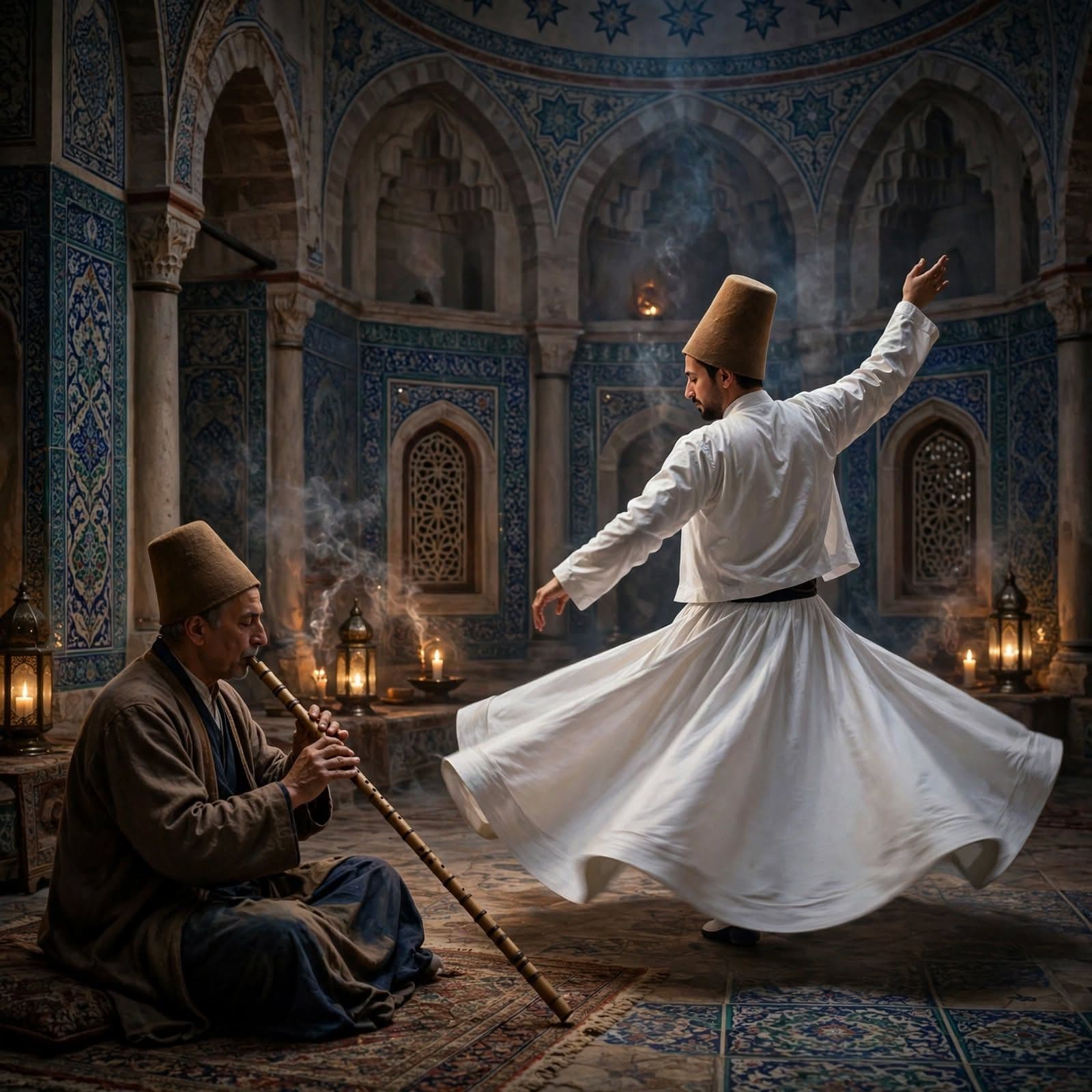 Sufi Whirling Ceremony Turkish Ney Kudum Sema Music