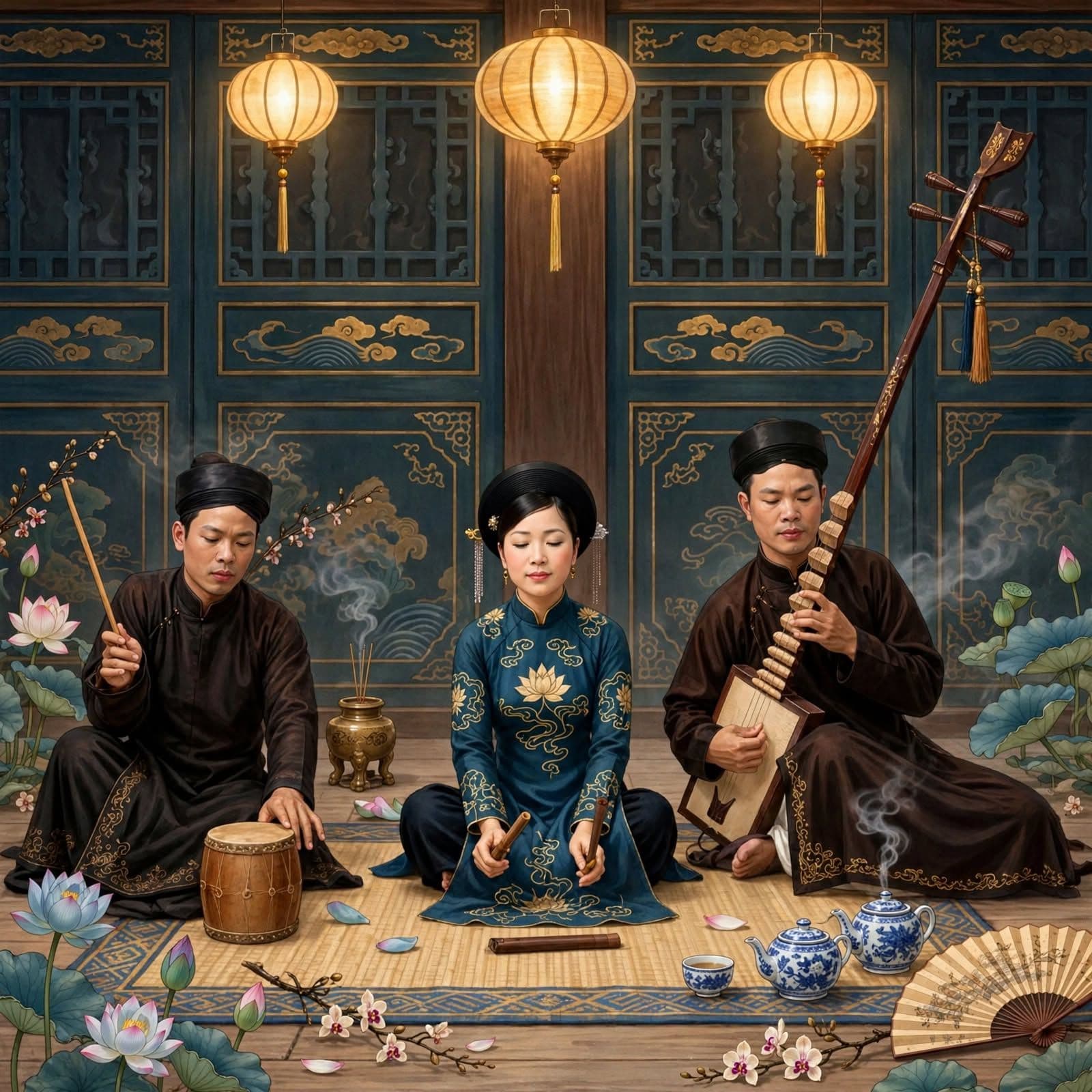 Vietnamese Ca Tru Chamber Dan Day Court Music