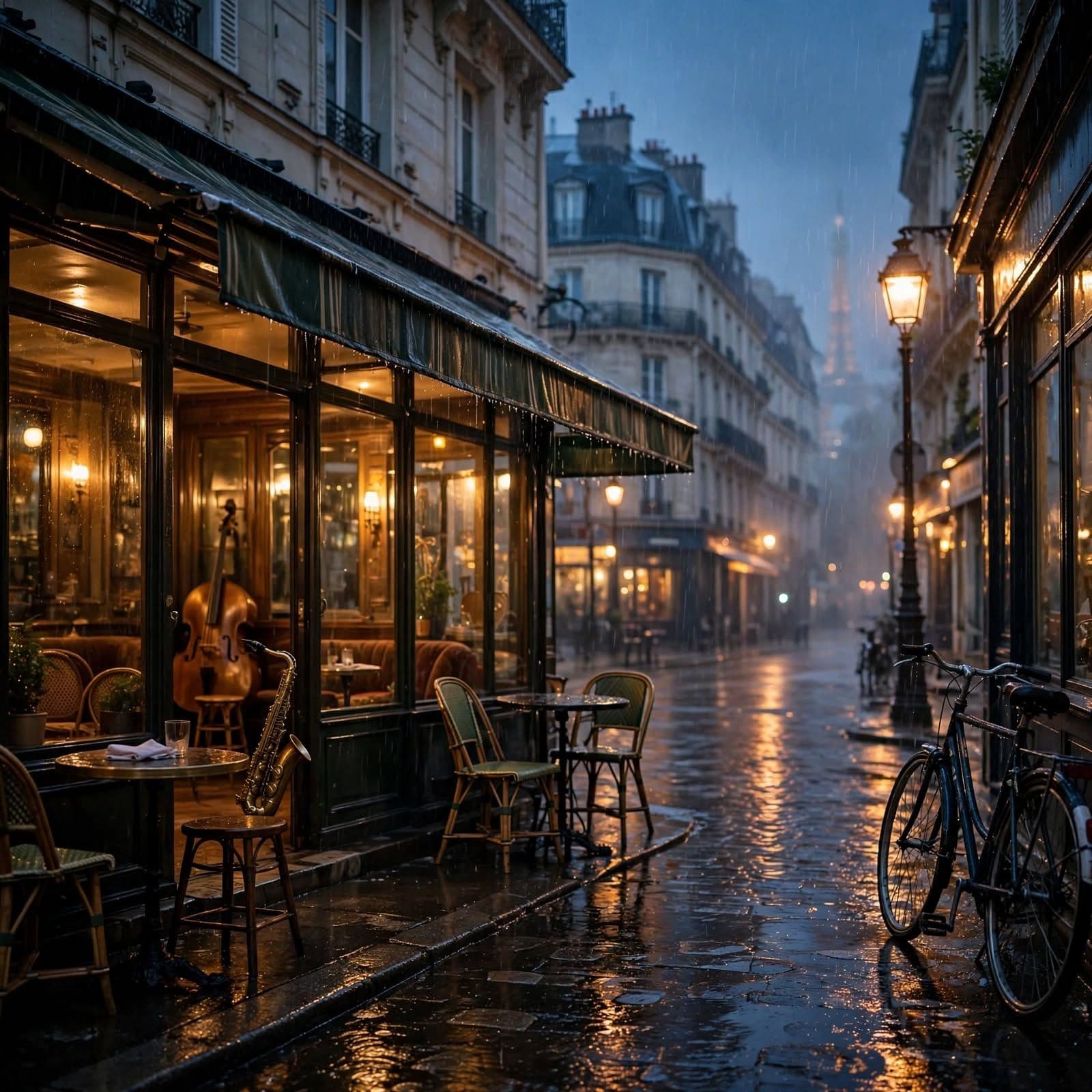 Rainy Parisian Dusk (Take 3) French Jazz Music