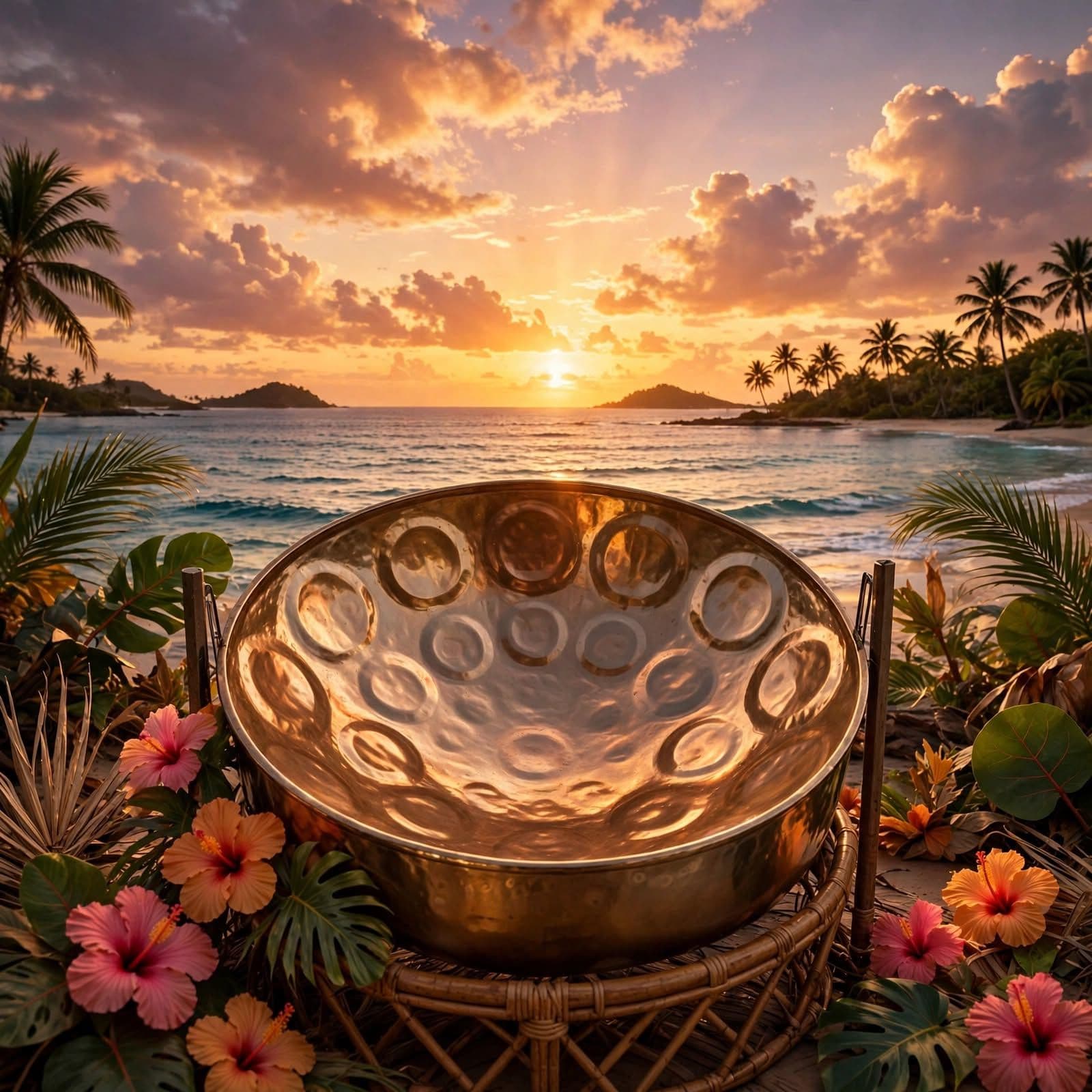 Caribbean Steel Pan Sunset Calypso Music