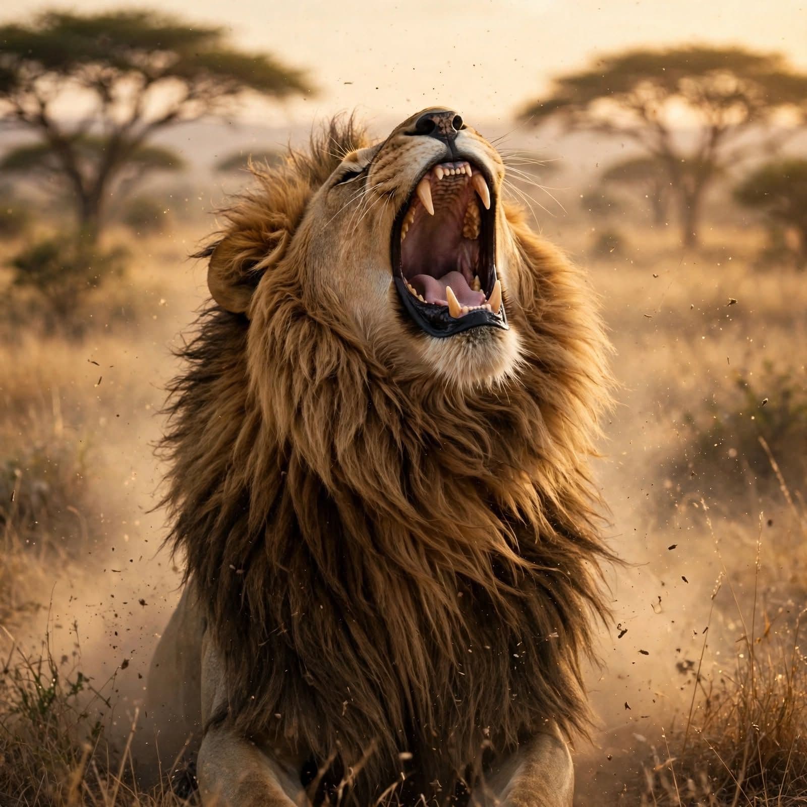 Lion Roar Thunderous Wildlife Sound Effect