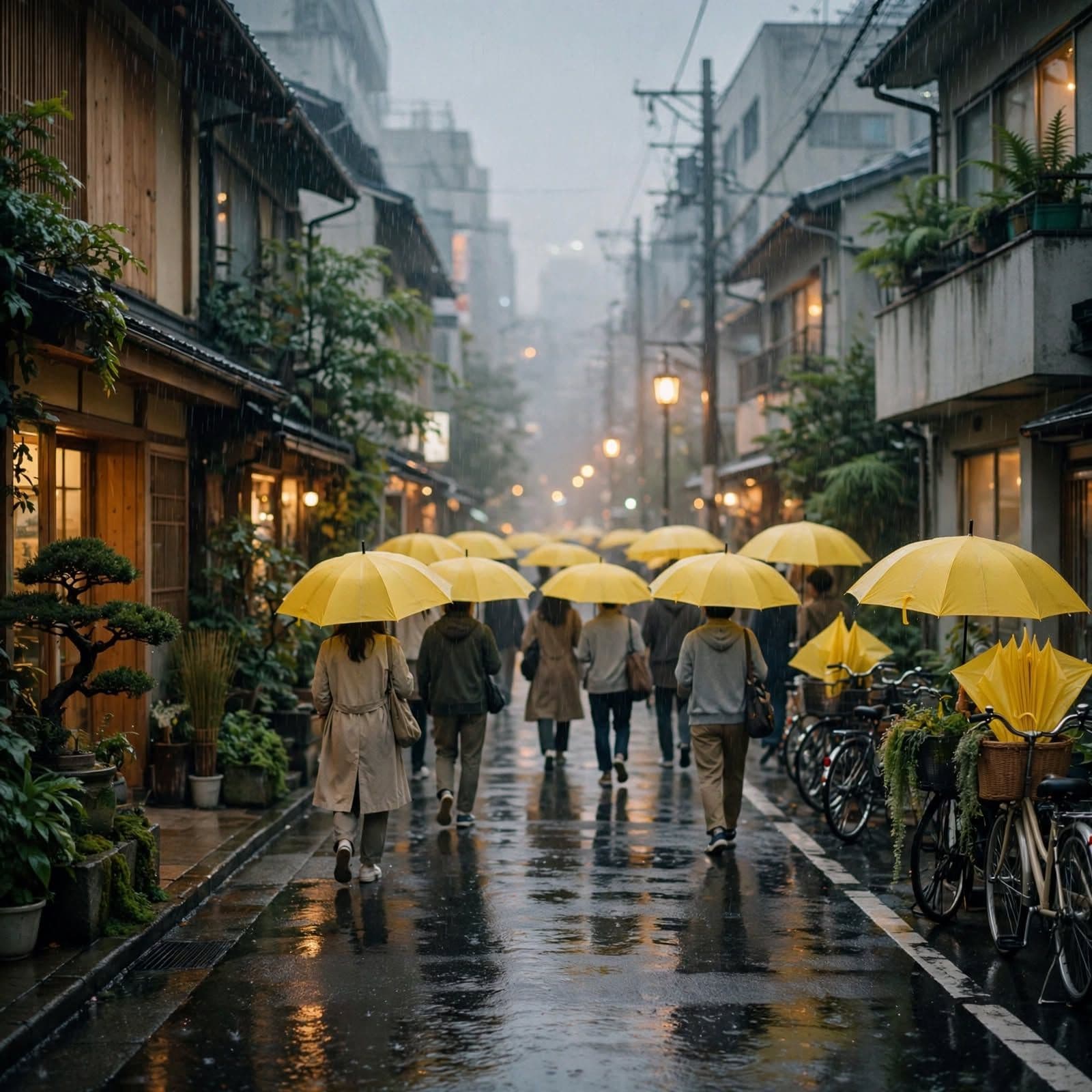 Yellow Umbrellas