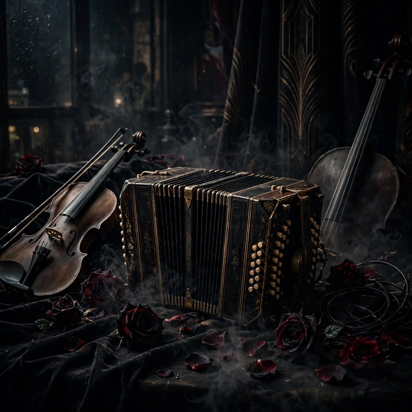 Milonga Noir Orchestral Argentine Tango Drama with Grand Piano