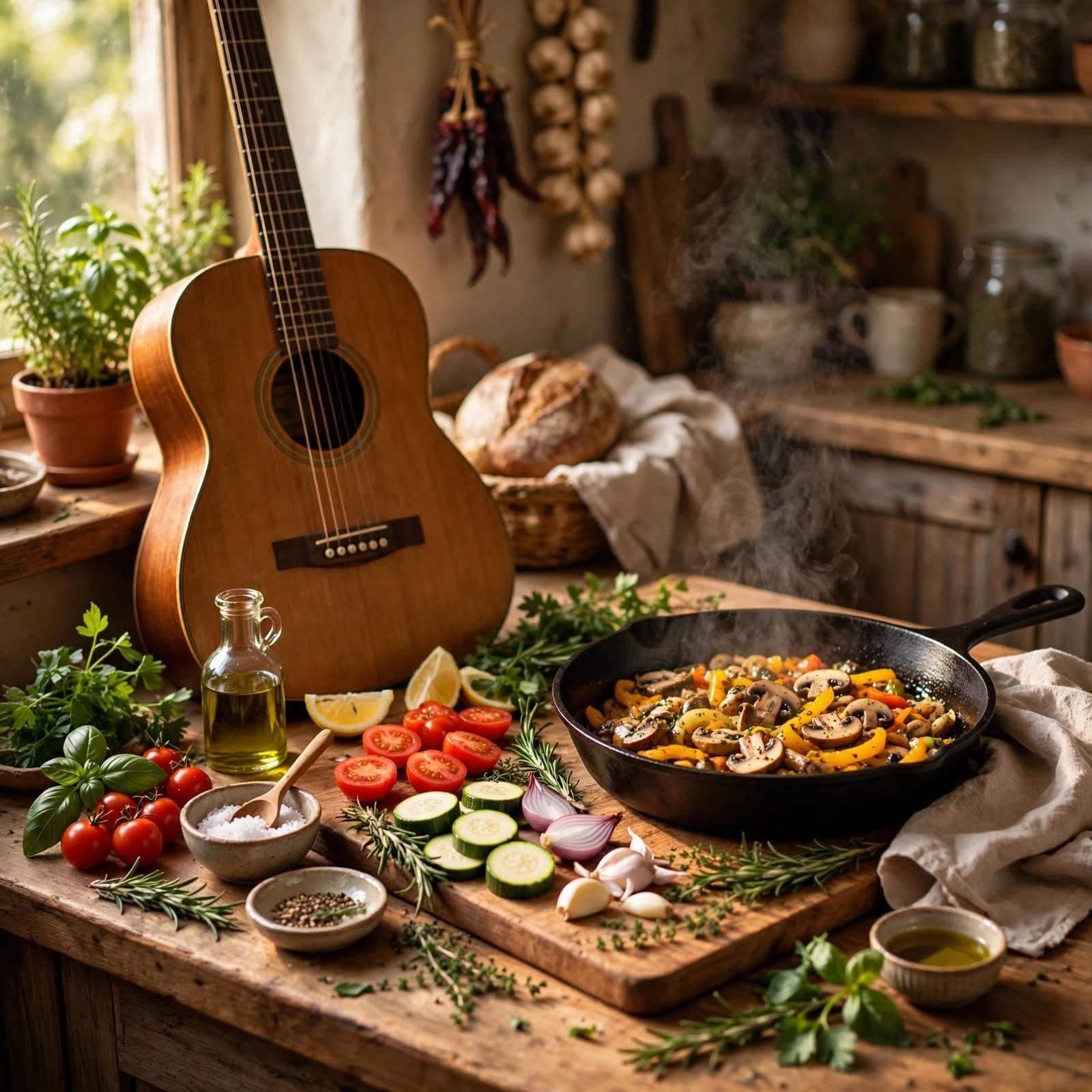 Background Music for Cooking Videos Upbeat Acoustic Kitchen Audio