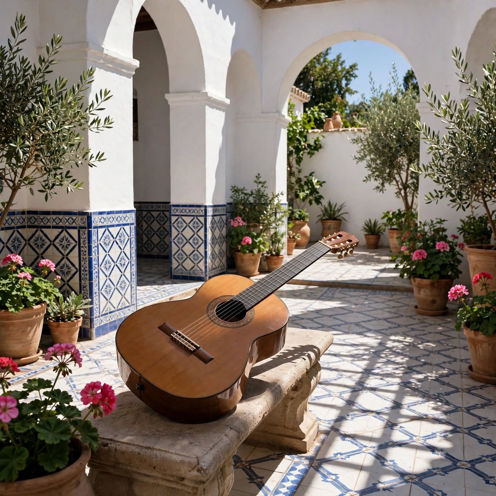 Andalusian Guitar at Noon