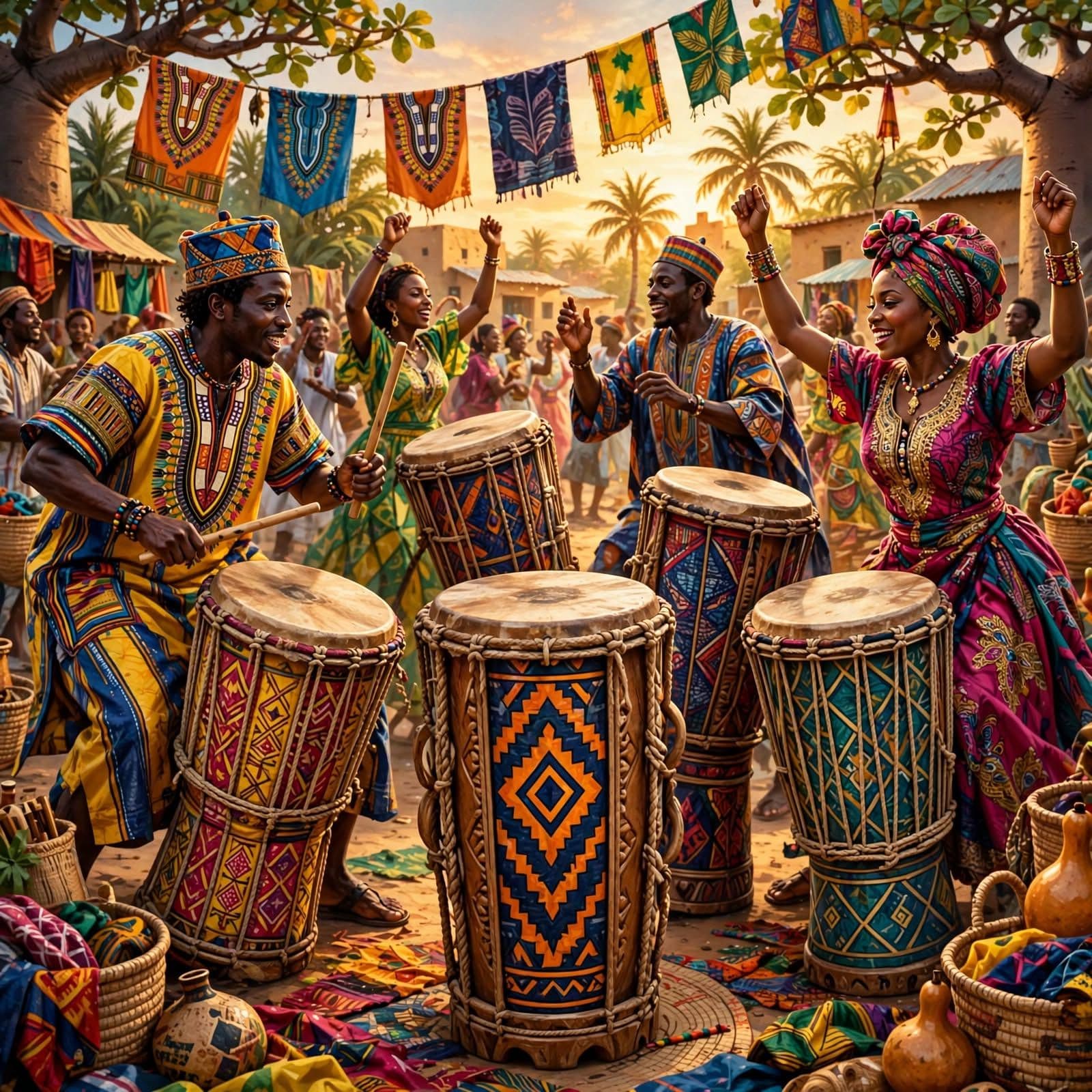 Senegalese Sabar Celebration Drum Ensemble