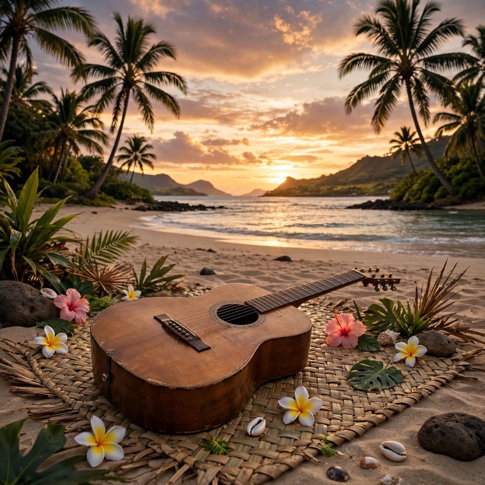 Hawaiian Slack Key Guitar Island Beach Music