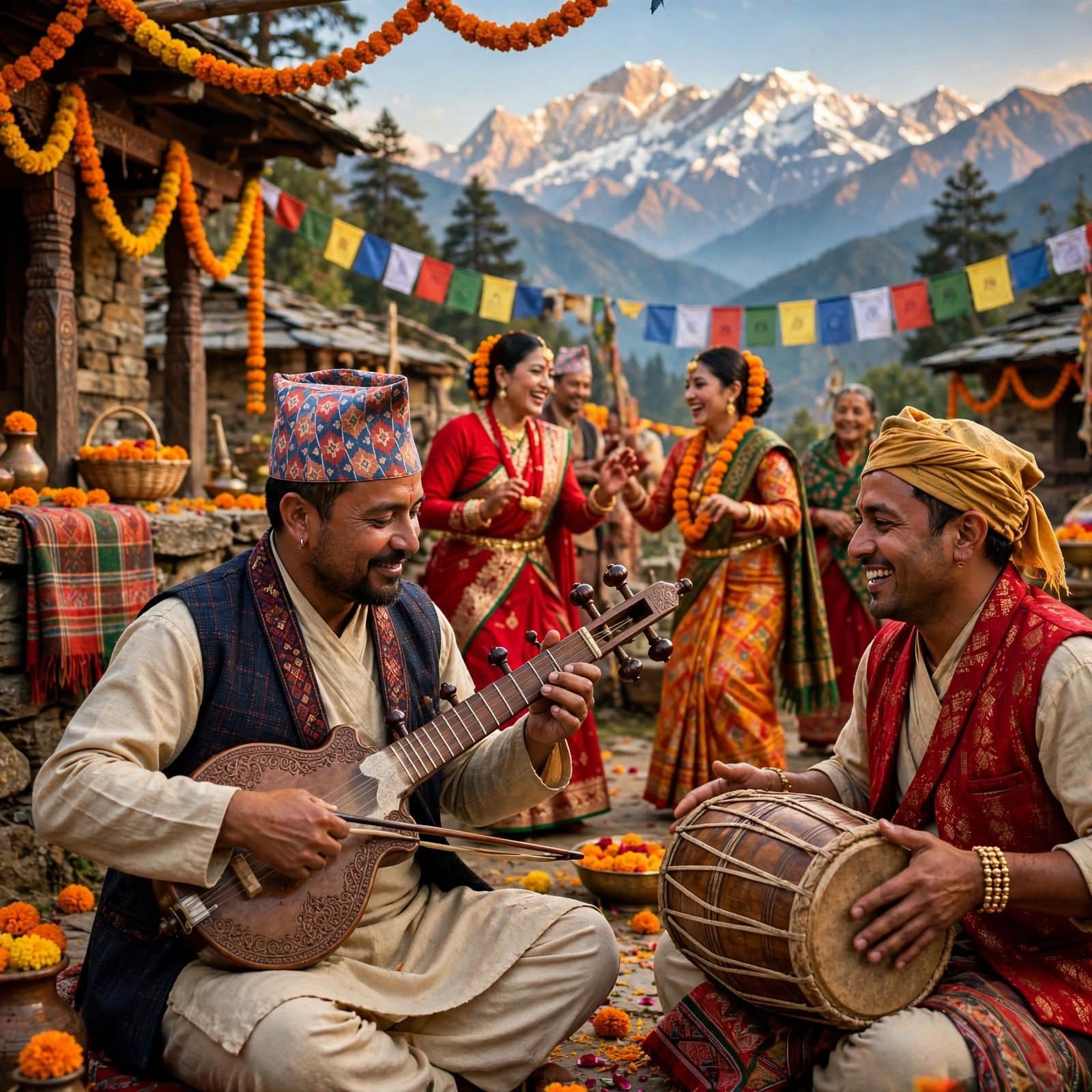 Himalayan Folk Wedding Nepali Sarangi Madal Music