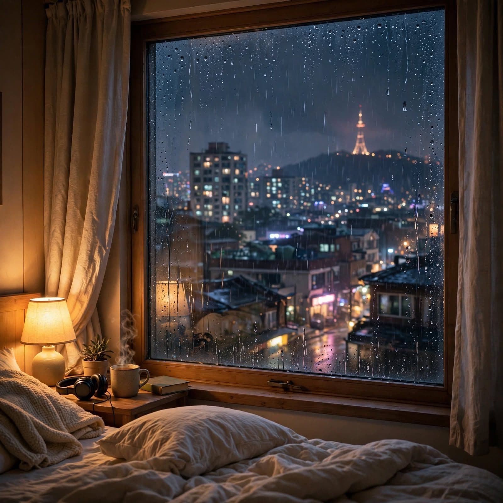 Sleepy Seoul Rain Korean Lo-Fi Sleep Music